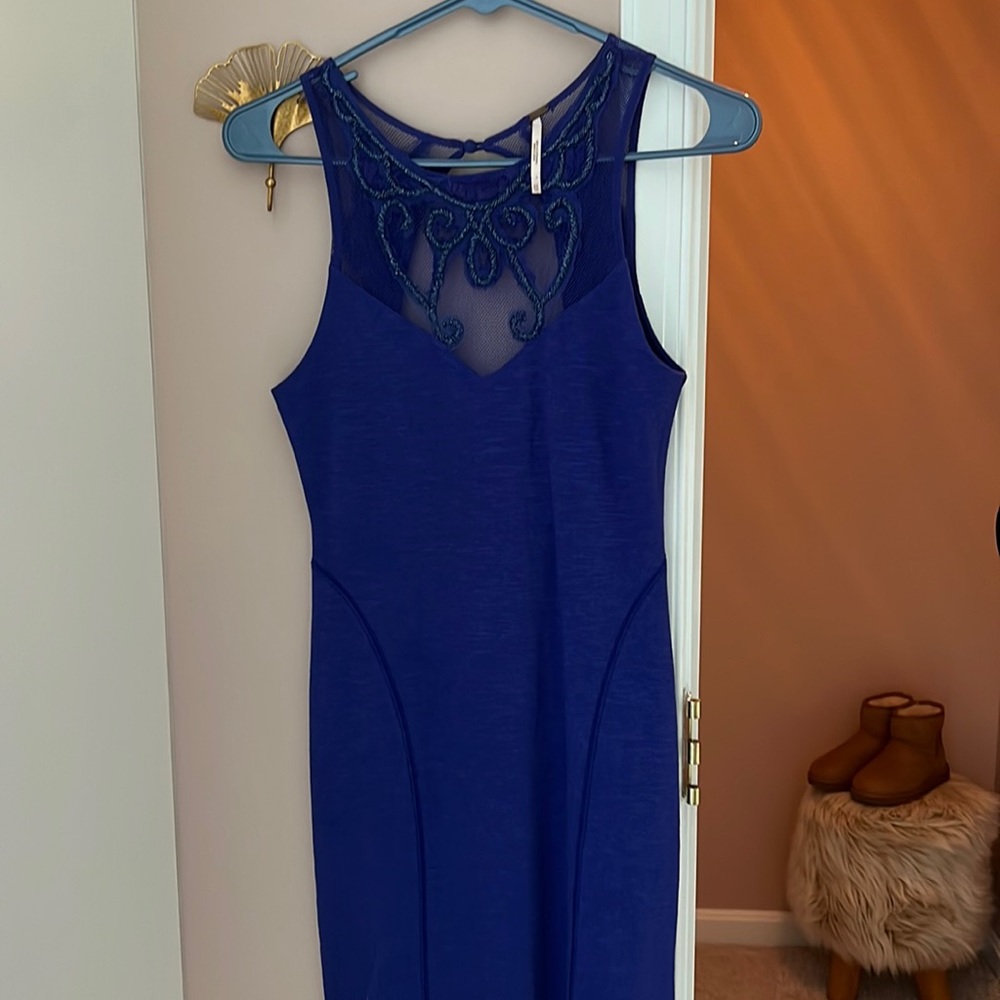 Free People beaded open back bodycon dress